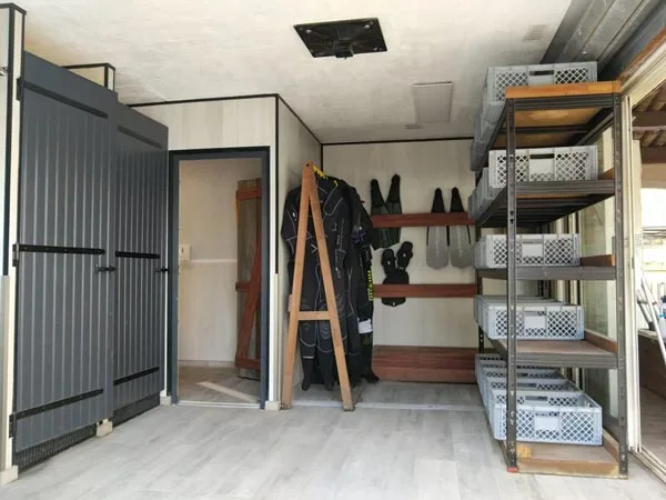 Les vestiaires