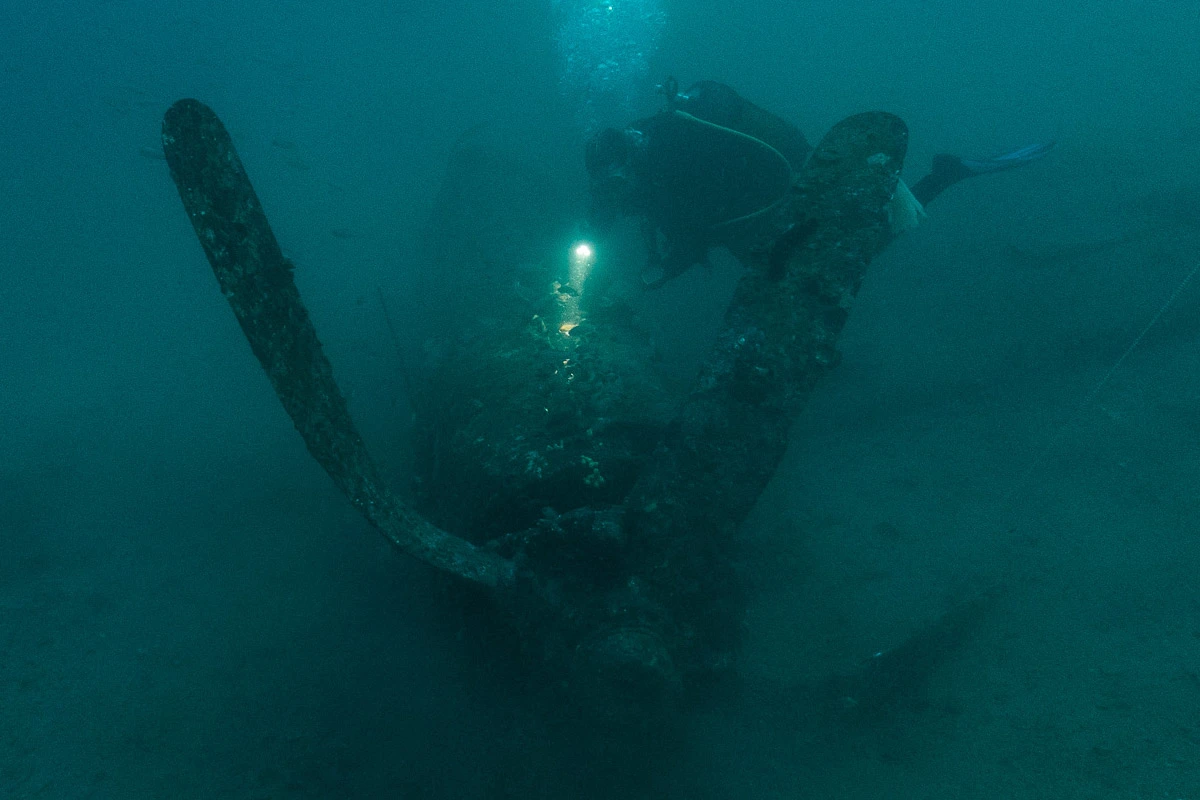 Épave du Mustang P51 sous-marin