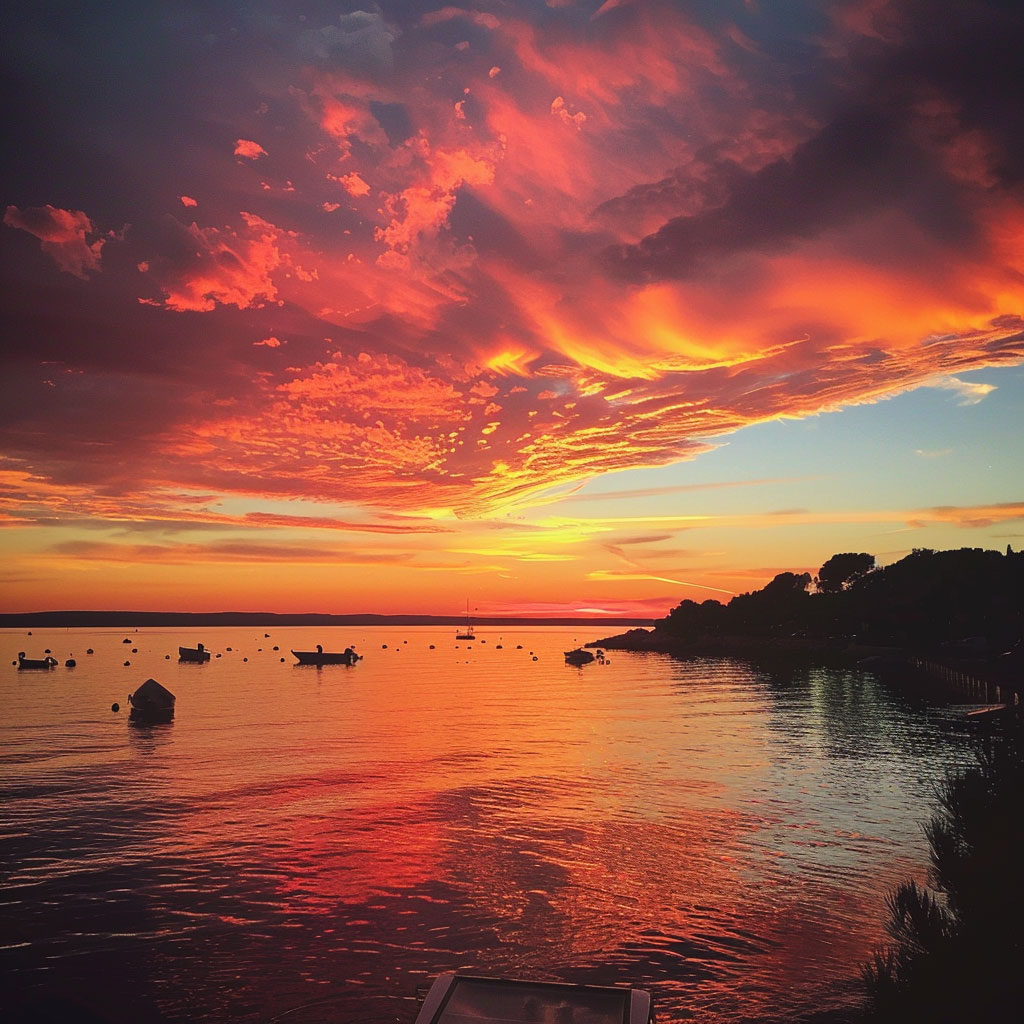 couchers de soleil de La Londe-les-Maures après une journée de plongée inoubliable