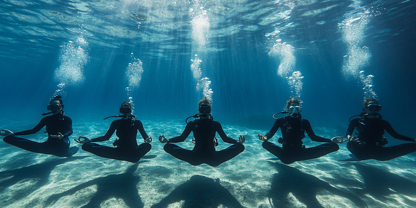 Avantages de la plongée pour la santé physique et mentale Image generé par IA