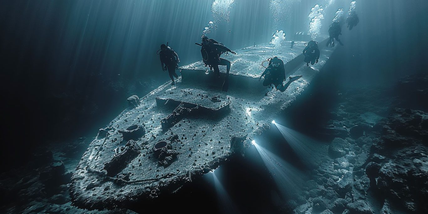 Image generé par IA des eaux cristallines de La Londe-les-Maures plongée d'epaves à porquerolles centre plongée