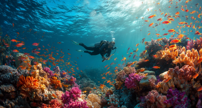 Découvrez notre <a title="catalogue de plongees porquerolles et port-cros" href="https://aqualonde-plongee.com/catalogue-de-plongees/">catalogue de plongées</a> et plongez dans l'inconnu avec nous !  ‍♀️ Sites de plongée incontournables : Hyères